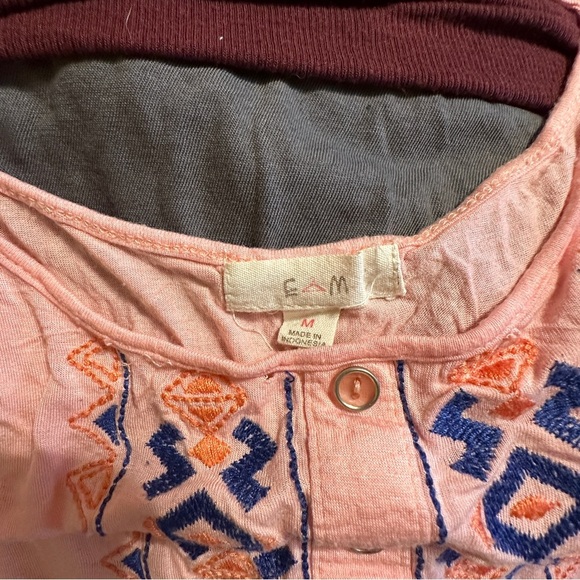 Embroidered Tank Strappy Back Women M - Picture 5 of 5